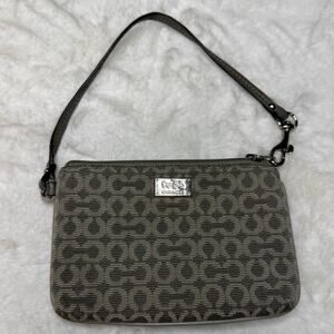 COACH Gray Wristlet